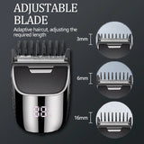 Electric Hair Clipper Professional Electric Cordless Hair Beard Trimmer 0.1mm Bald Head Self Hair Cutting Machine for Men