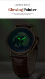 LIGE Quartz Man Watch Leather Fashion Luxury Watch for Men Military Casual Sports Outdoor Waterproof Wristwatch Reloj Hombre New