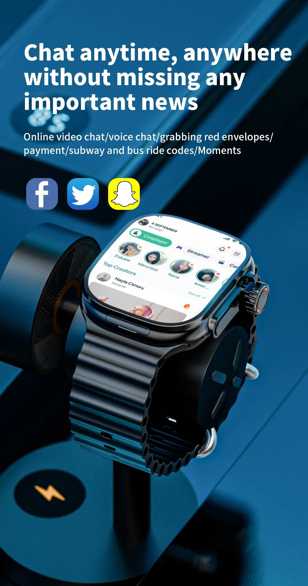 Curved Display S10 Ultra 3 Smartwatch JC02 Pro Smart Watch With 190° Rotary Camera NFC GPS WIFI Compass 2.26inch Amoled Screen - Wear444