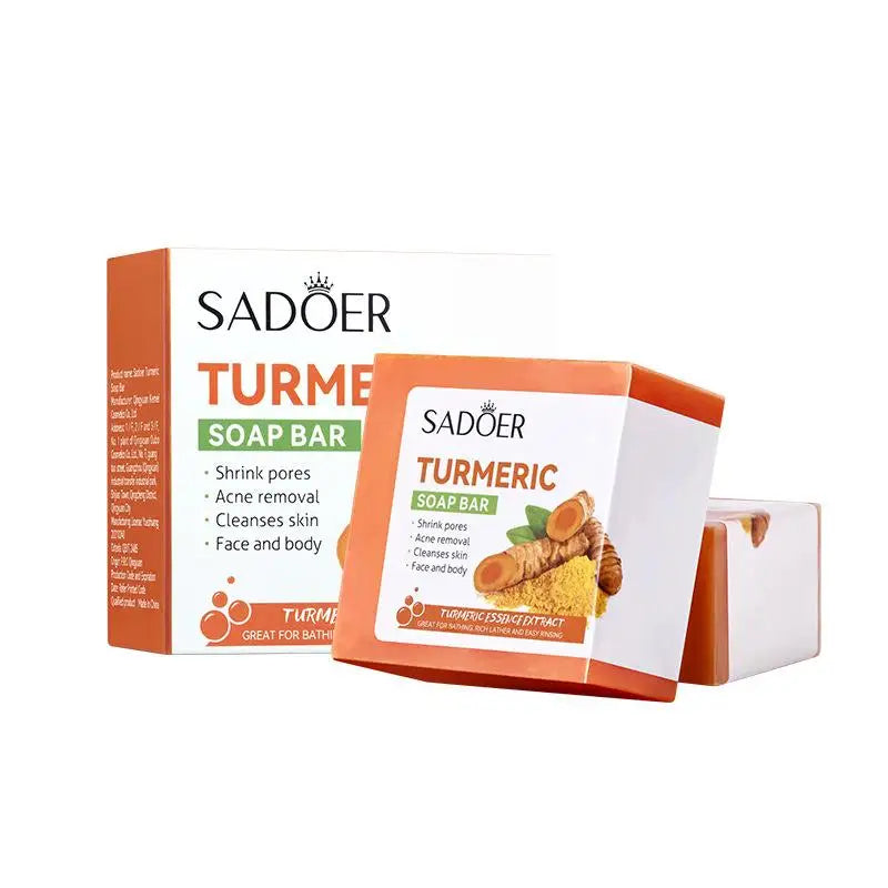 Turmeric Soap Essential Oil Handmade Soap Cleansing Bath Soap Moisturizing Whitening Brightening Body Deep Cleaning Skin Care