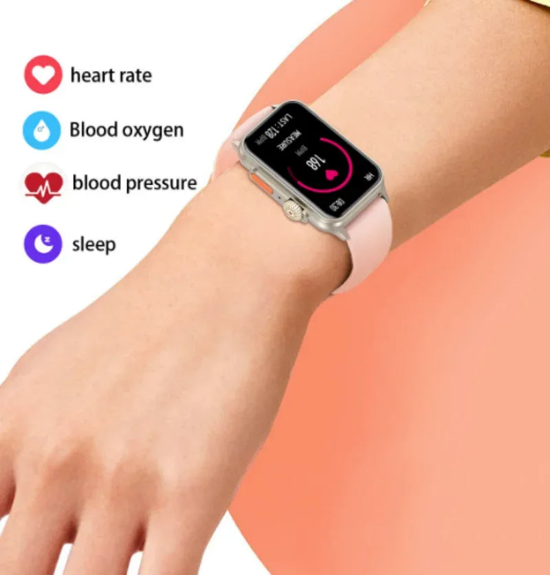 H23 Smart Watch Women 1.57 Inch HD Screen Zinc Alloy Shell Mirror Glass 200+Wallpaper Bluetooth Calls Sports Fashion Smartband - Wear444