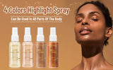 Liquid body highlighting shimmer oil makeup 4 Color Glitter Spray Oil Lotion glow cosmetics Glow Body Glitter Spray Oil Lotion