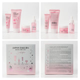 4pcs sakura skincare set mild non-irritating nourishing moisturizing cleanser serum eye cream face cream set