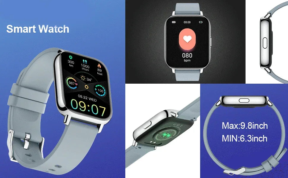 Nerunsa Smart Watch, Fitness Tracker 1.69" Touch Screen Smartwatch Fitness Watch Heart Rate Monitor/Pedometer/Sleep Monitor. - Wear444