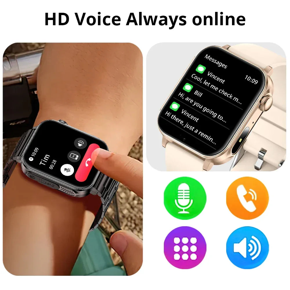 COLMI P80 Type-c Smartwatch Men Women Health Manager Bluetooth Call IP67 Waterproof Flashlight Smart Watch For Xiaomi iOS Phone - Wear444