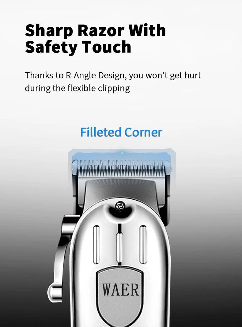 Hair Clipper Professional Electric Hair Clipper Rechargeable Hair Trimmer Machine Men's Electric Shaver Barber Cutting Machine