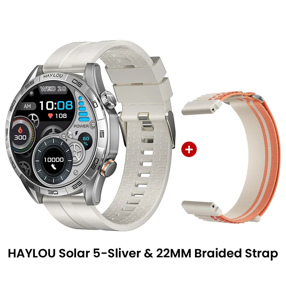 HAYLOU Solar 5 Voice Calling Smartwatch 1.58'' AMOLED Display 60Hz Smart Watch 24H Health Monitoring Sports Smartwatch for Men - Wear444