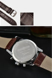 Mens Leather Band Fashion Luxury Zeppelin Airship Business Casual Men Watches