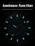 Watches For Men OLEVS Fashion Mens Quartz Watches Luminous Hand Blue Rubber Band Sport WristWatch Relogio Masculino