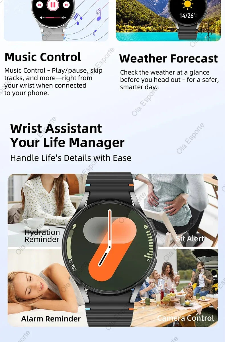 Smart Watch 6 Pro Original Premium GPS Smartwatches For Women Men Amoled Display Bluetooth Call 5ATM Waterproof Sport Wristwatch - Wear444