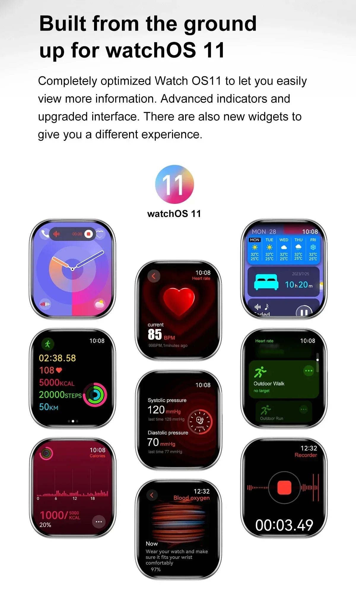 2025 New Original for Apple DT Watch 10 Smart Watch Men AMOLED 4GB Memory Music 3D Surround BT Call Waterproof smart watch Woman - Wear444