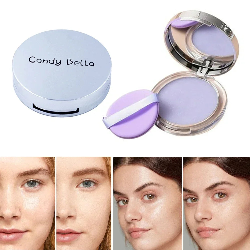 Candy Bella Violet&Blue Cream To Powder Skin-friendly Skin Natural Face Long Lasting Oil-controlling Contouring Powder Cosmetics