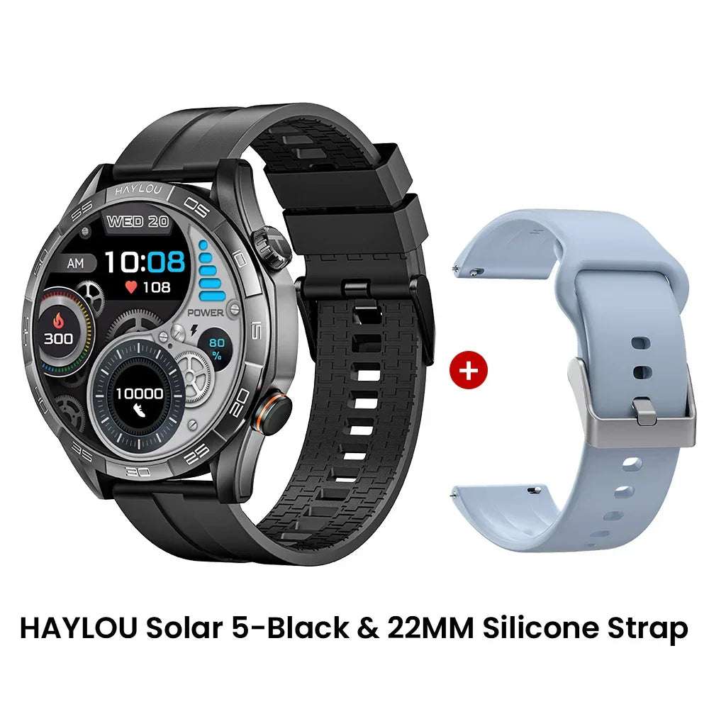 HAYLOU Solar 5 Voice Calling Smartwatch 1.58'' AMOLED Display 60Hz Smart Watch 24H Health Monitoring Sports Smartwatch for Men - Wear444