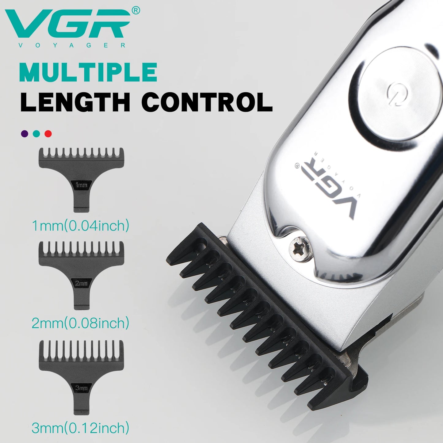 VGR Hair Cutting Machine Cordless Hair Trimmer Professional Hair Clipper Electric Haircut Machine T-Blade Clipper for Men V-071