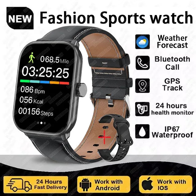 2025 New For Android ios Watch 5 Original Men GPS Track Bluetooth Call Heart rate Waterproof Sport Fitness Smart bracelet Women - Wear444