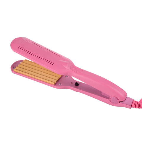 Electronic Hair Curling Irons Curler Straighteners  Titanium Corrugated Crimper Waves Iron Tools