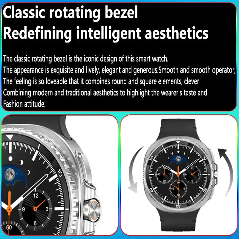 2025New Watch 8 Classic Smart Watch Men AMOLED Screen Bluetooth Call GPS Track Heart Rate IP68 Waterproof Smartwatch For Samsung - Wear444