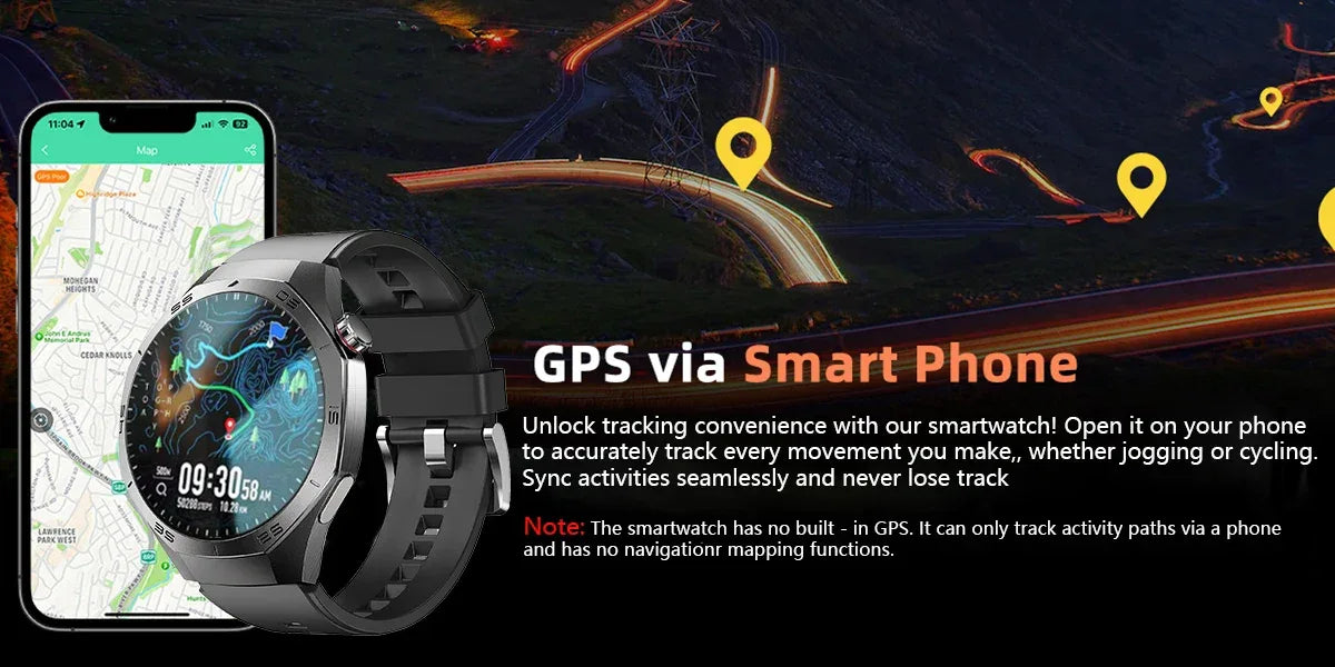 2025New For Android and ios Smart Watch Men AMOLED Screen GPS Motion trajectory Heart Rate Bluetooth Calls SmartWatch Waterproof - Wear444