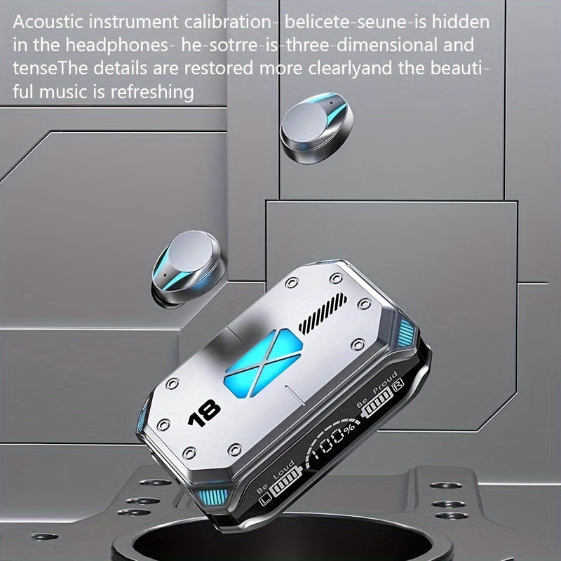 M41 New Alloy Gaming Earphones Wireless Tws Earbuds With Lcd Display hifi Bass Music Headsets In-ear Wireless Earbuds