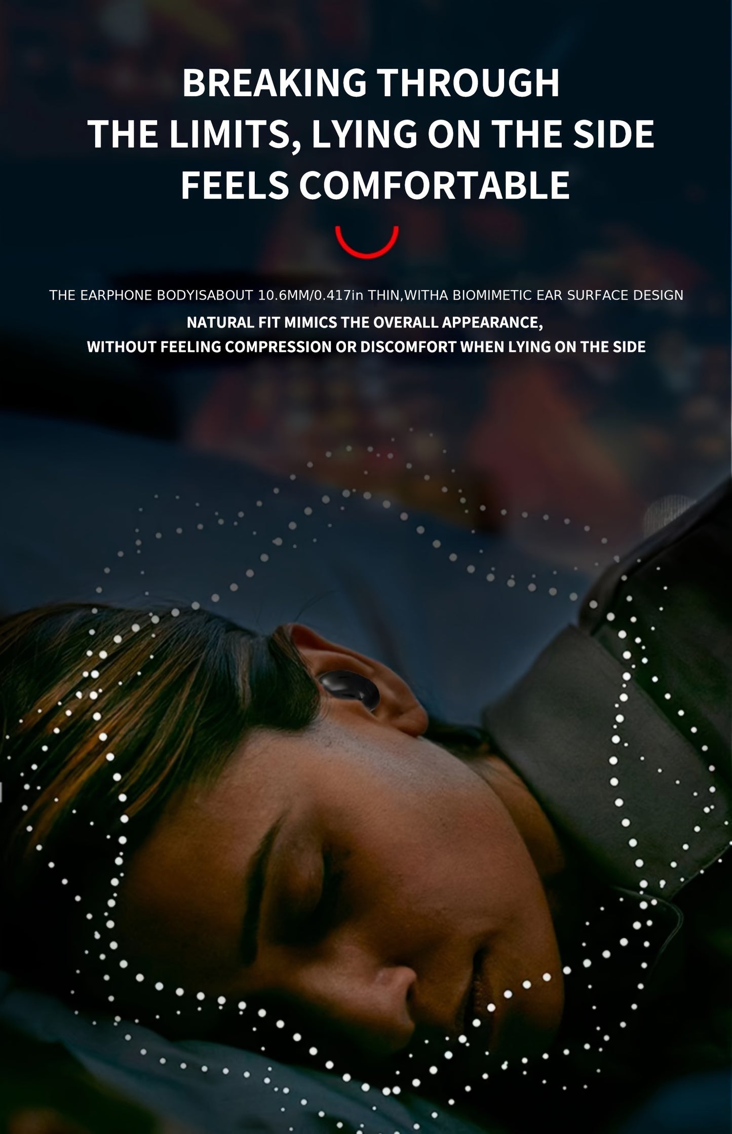 New Ultra-thin And Ultra Small Sleep Earphones With Invisible Dual Ear High-definition Call HIFI Sound Effect, Heavy Bass Running, Listening To Music, Male, Female, Adult, And Child Universal Birthday Gifts