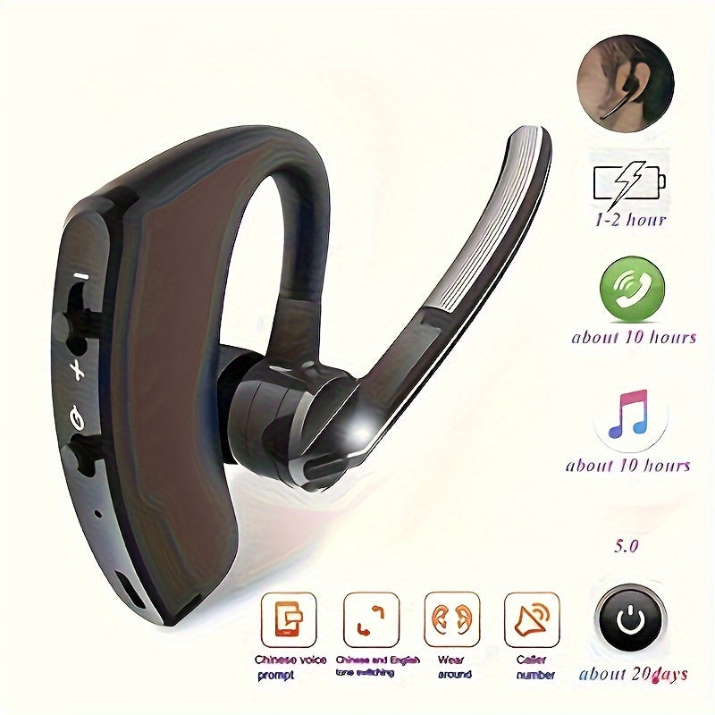 Ear Mounted Business Earphones With Voice Control And Number Reporting Wireless BT Earphones Specializing In Unilateral Business Sports