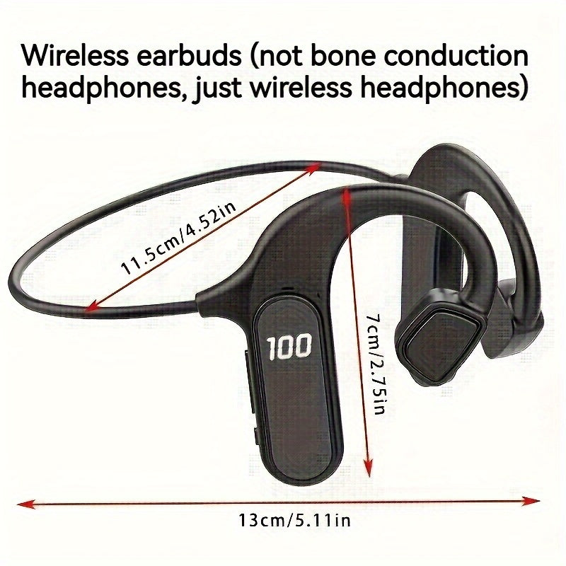 True Wireless Earphones With High-quality Noise Reduction, In Ear Sports Games, Super Long Lifespan, 2024 New Model With Excellent Sound Quality, Equipped With A Digital Display Screen And Removable Memory Card For Playback