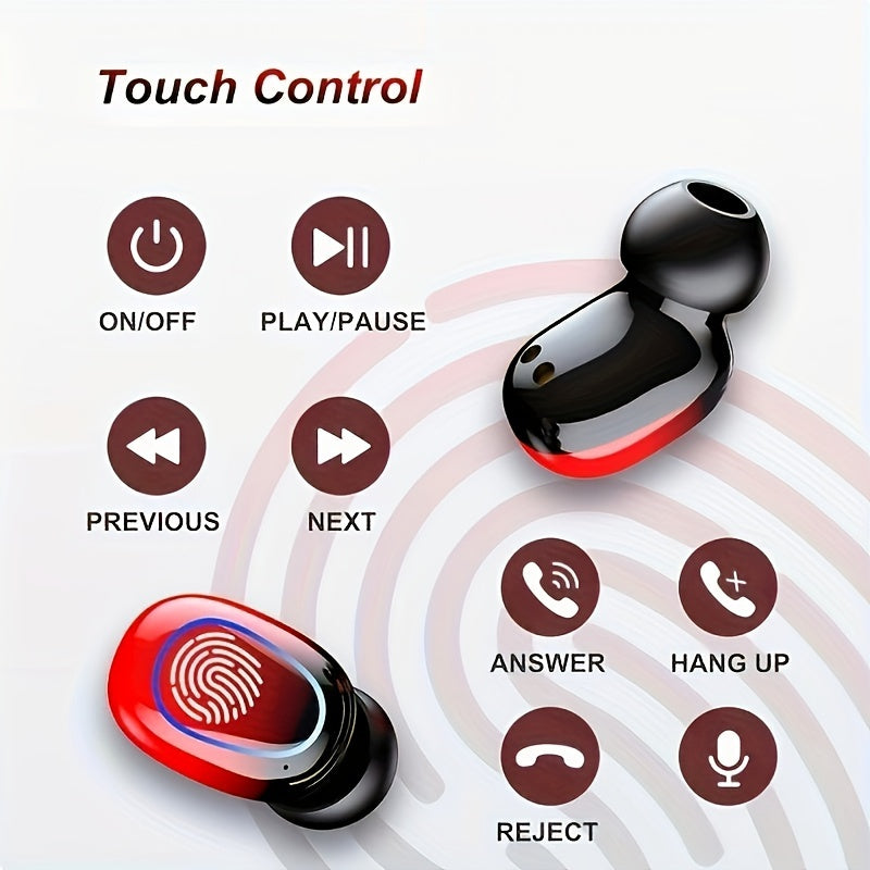 ProSound Wireless Earbuds - Waterproof Stereo Earphones with In-Ear Touch Control, Deep Bass, and Crystal-Clear Microphone for Sports, Gaming, Running, and Everyday Use - Sweat-Resistant and Lightweight Design