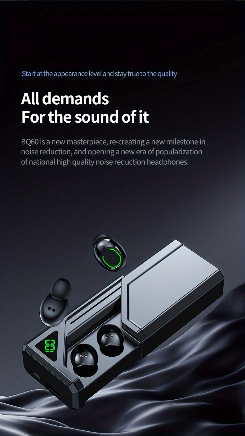 800 mAh Large-capacity Wireless Earphones Wireless Earbuds Ultra-clear Sound Quality Touch Control Can Provide Rechargeable Gaming Headphones Low-latency Sports Headphones Earbuds Suitable For All Wireless Devices Suitable Fo