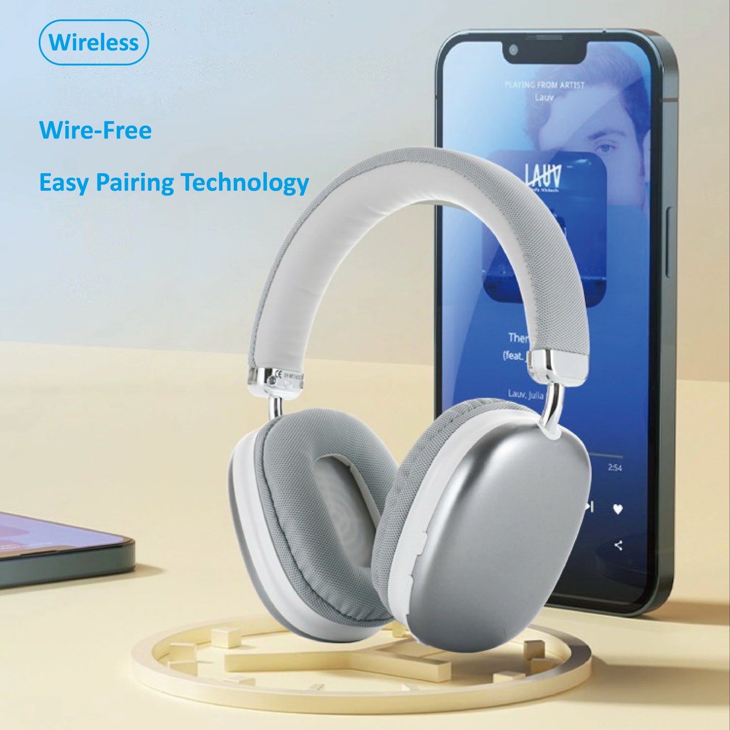 [Christmas Gift] Upgraded High-Quality Wireless Headphones, Lightweight Foldable Earphones with Built-In Microphone, Compatible with 3.5Mm Audio Cable, Travel Work Stereo Laptop Phone, Ios Wireless Gaming Headset, Christmas G