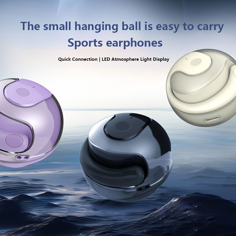 Sports Wireless Earphones With Ear Hanging High Sound Quality, Cute Running And Fitness Specific IOS/Android Universal