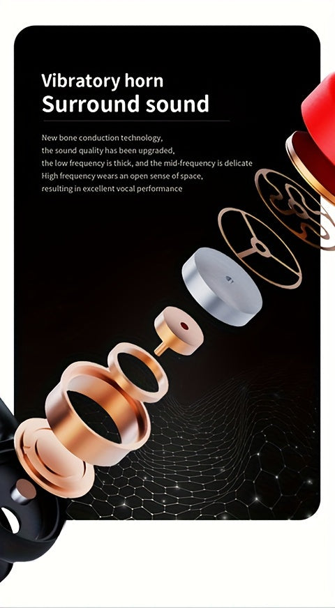 Bone Conduction Wireless Sports Earphones Waterproof Swimming Outdoor Running Exercise Unimpeded Large Capacity 10 Hours High Endurance The First Choice For Sports Enthusiasts