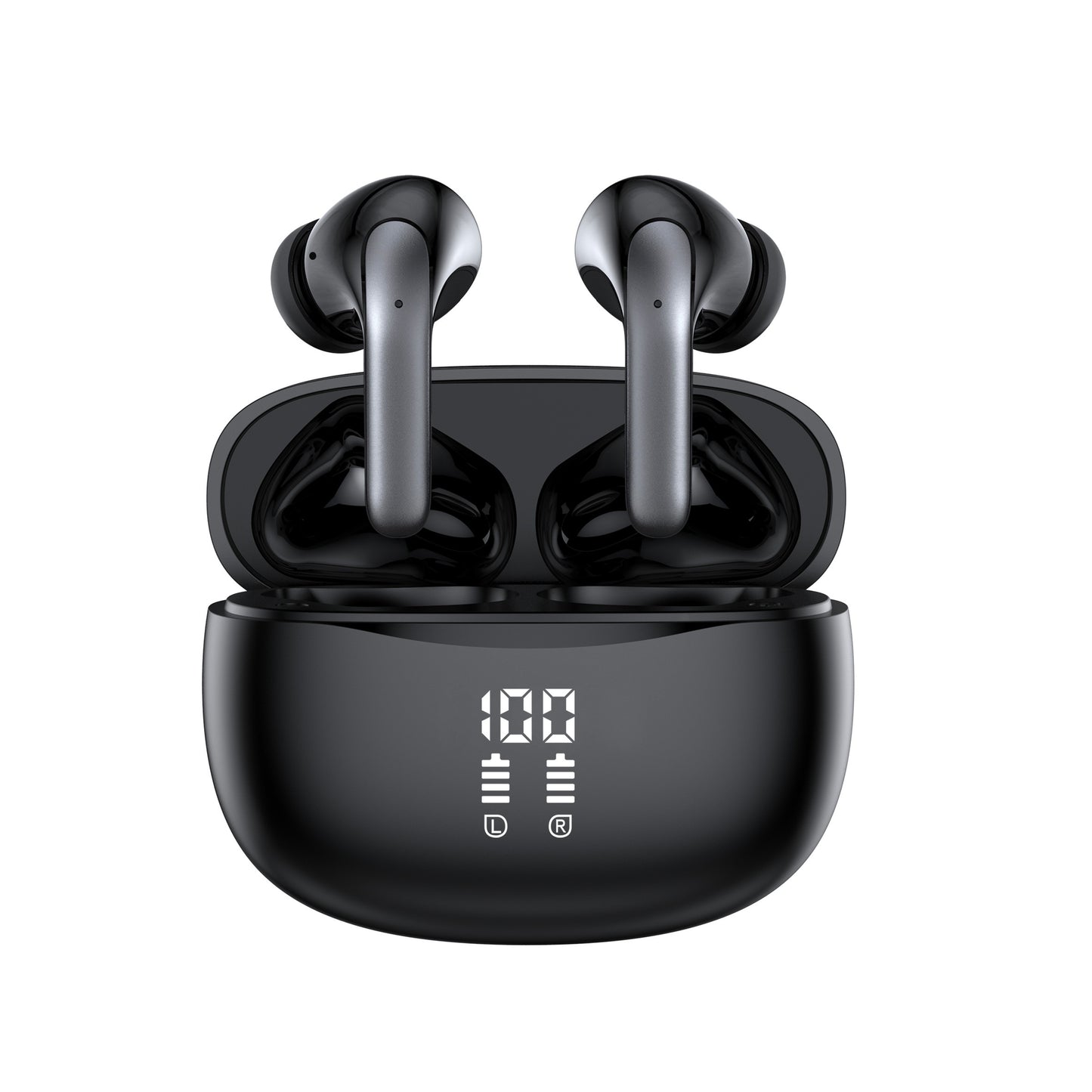 Wireless Earphones, Wireleess 5.3, 13mm Speaker, 30 Hours Of Playback Time, Suitable For IPhone And Android, For Gaming, Business, And Sports With Microphone. With Digital Display Battery Level
