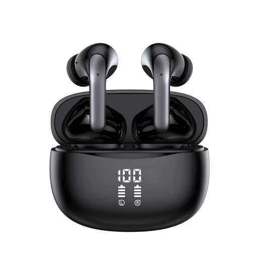 Wireless Earphones, Wireleess 5.3, 13mm Speaker, 30 Hours Of Playback Time, Suitable For IPhone And Android, For Gaming, Business, And Sports With Microphone. With Digital Display Battery Level