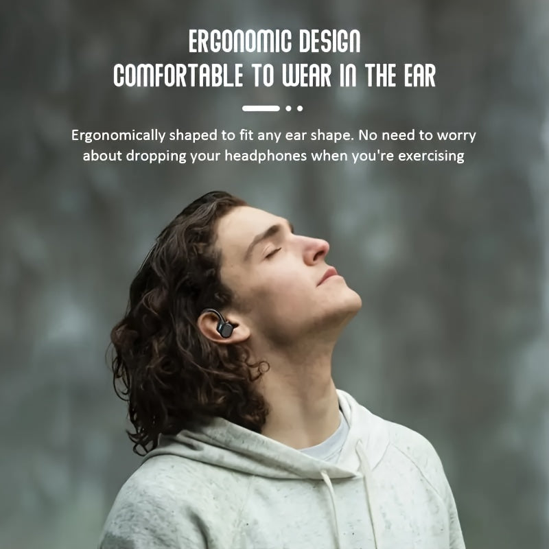 Wireless Earbuds with Touch Control, Volume Control, Condenser Mic, Type-C Charging, 300mAh Lithium Polymer Battery, USB Charged, ≤36V, 0.05-0.5W Power, Open-Back Earphones for Android/iOS Smartphones, with No Quick Charge,