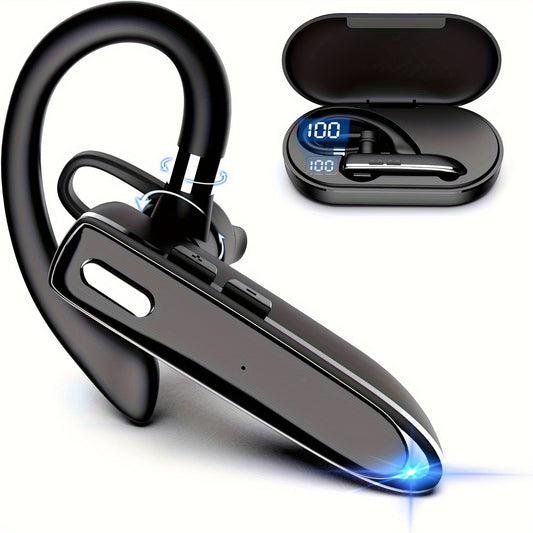 Long-Lasting Wireless Earphones - 90 Days Standby, 110 Hours Talk Time, Crystal-Clear Audio, Built-in Microphone, Sweat-Resistant, Universal Compatibility for Mobile Phones, PC Tablets, Laptops, Perfect for Truck Drivers, Dri