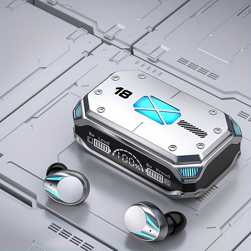 M41 New Alloy Gaming Earphones Wireless Tws Earbuds With Lcd Display hifi Bass Music Headsets In-ear Wireless Earbuds