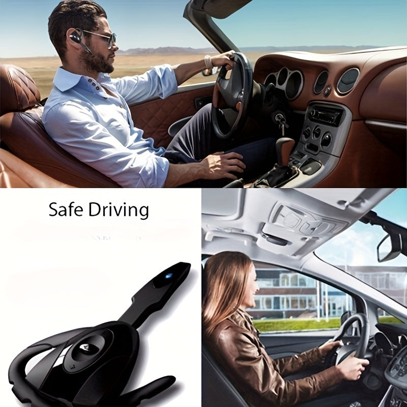 Rechargeable Wireless Earphones with Microphone - Perfect for Business, Sports, and Driving - Handsfree Headset