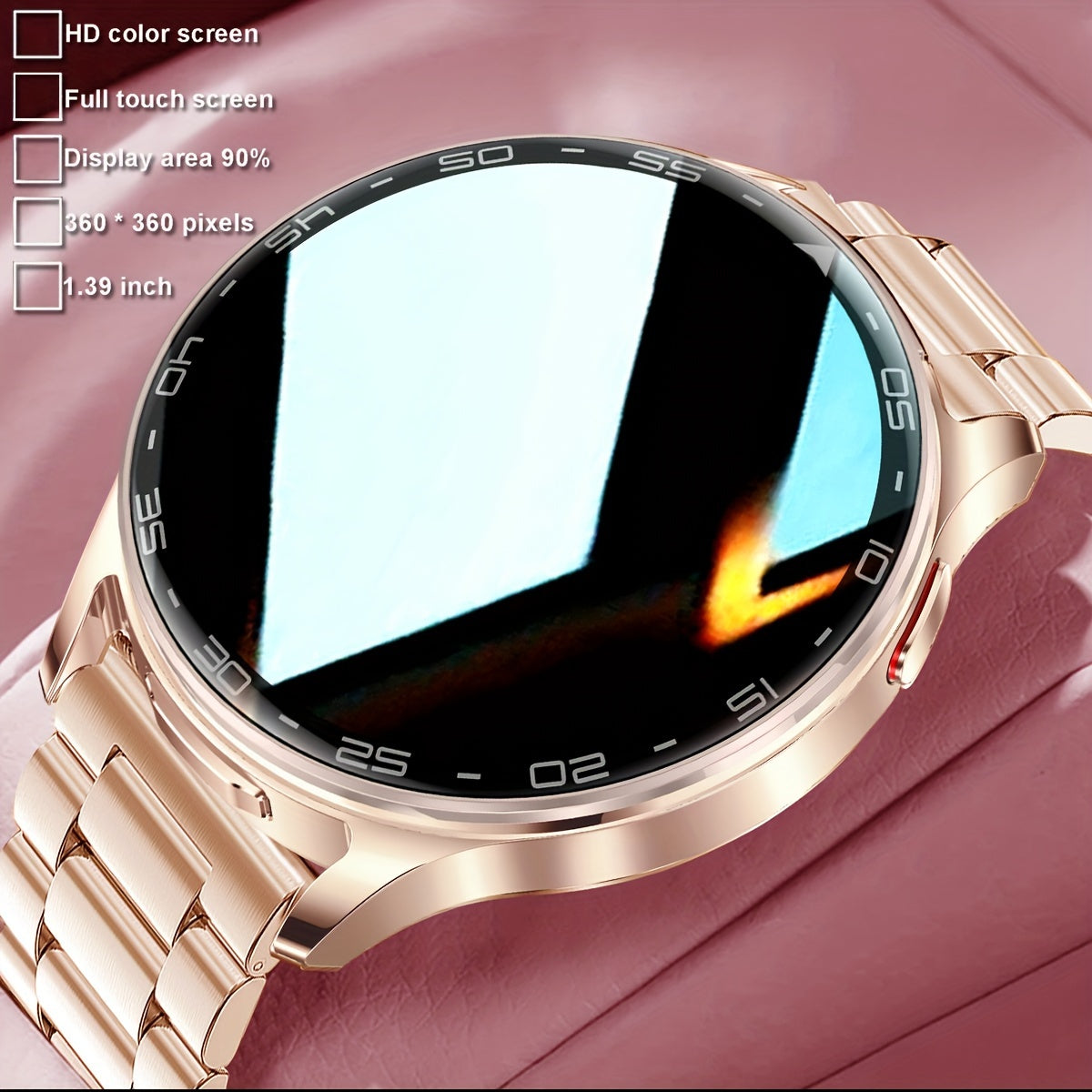 [Smart Watch] 1.39-inch Women's Multifunctional Smart Watch | With Earphones, Supports 100+ Sports Modes, Call Reminders, Calorie Pedometer, Mobile Phone Reminders, Music Playback, Multiple Sports Modes, Fitness Watch, Sports