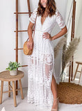 A frilled lace summer dress