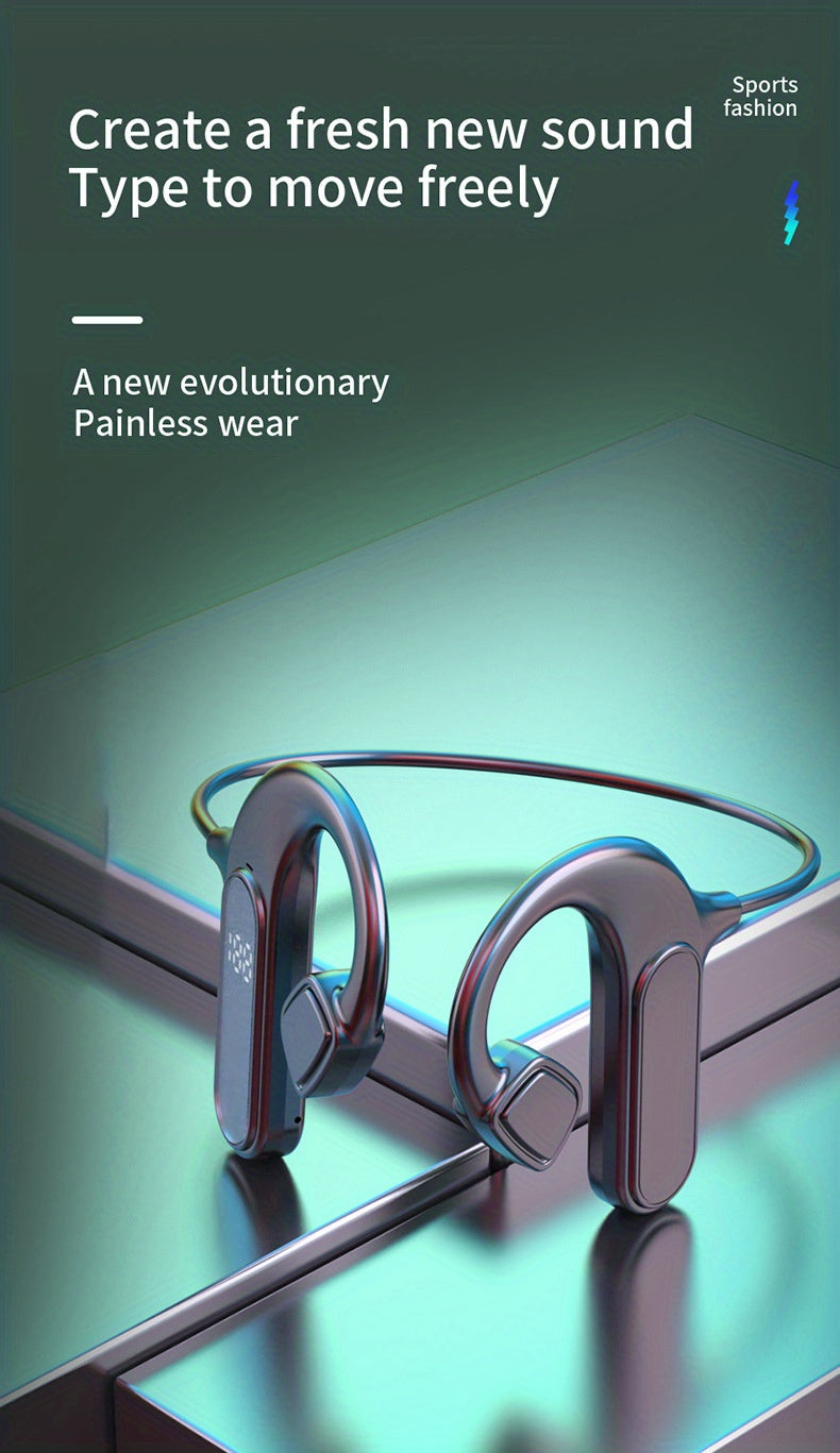 True Wireless Earphones With High-quality Noise Reduction, In Ear Sports Games, Super Long Lifespan, 2024 New Model With Excellent Sound Quality, Equipped With A Digital Display Screen And Removable Memory Card For Playback