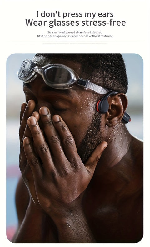 Bone Conduction Wireless Sports Earphones Waterproof Swimming Outdoor Running Exercise Unimpeded Large Capacity 10 Hours High Endurance The First Choice For Sports Enthusiasts