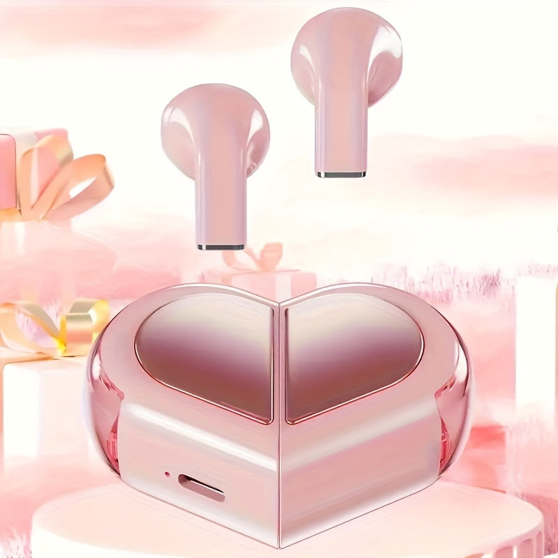 In-ear Earphones Wireless New Heart-shaped Music Earphones Esports Game Ultra-long Endurance Suitable For Cycling Exercise Lovers
