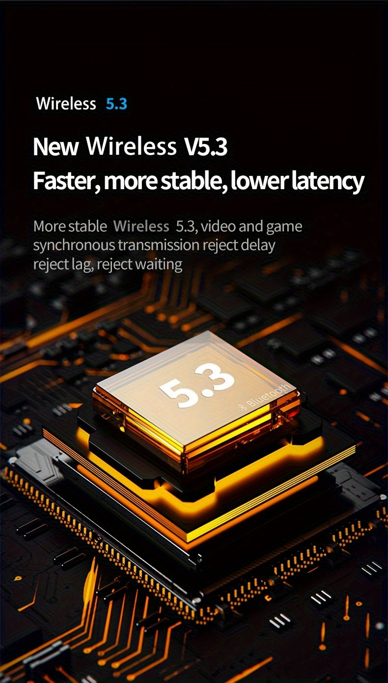 800 mAh Large-capacity Wireless Earphones Wireless Earbuds Ultra-clear Sound Quality Touch Control Can Provide Rechargeable Gaming Headphones Low-latency Sports Headphones Earbuds Suitable For All Wireless Devices Suitable Fo