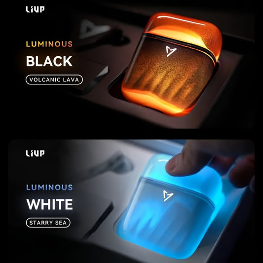 1 Pair LIVP Glow-in-the-Dark Flow Sand Gaming Earbuds, Wireless AI Noise-Canceling, Long Battery Life, True Wireless Earphones with Polymer Rechargeable Battery, Type-C Charging, Plastic Material, No Charger Included