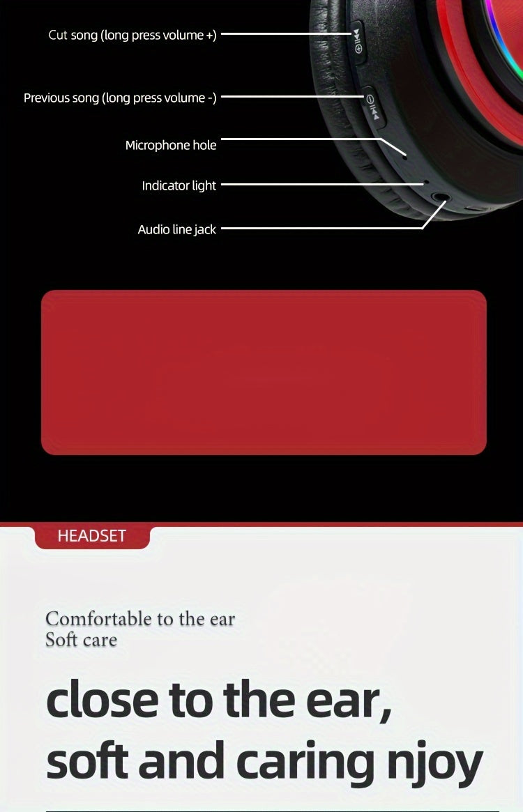 New wireless earphones with upright body sound reduction/long battery life/electronic sports gaming earphones/foldable earphones as gifts, popular wireless earphones, head mounted wireless earphones.