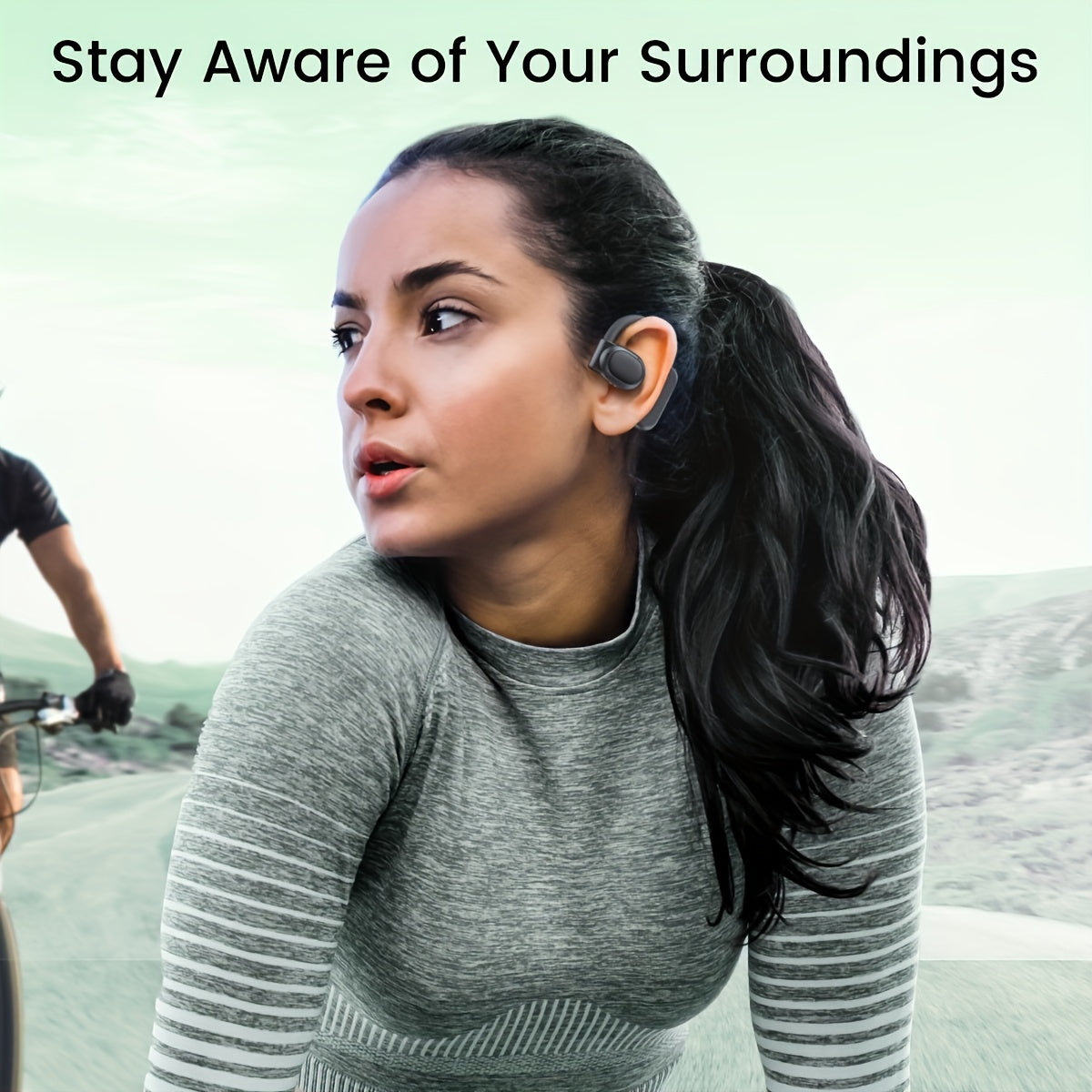 Open Wireless Earphones, 80 Hours Of Battery Life, With Ear Hooks, Wireless 5.3 Touch, Air Conduction Sports Earphones, Suitable For Running Exercise