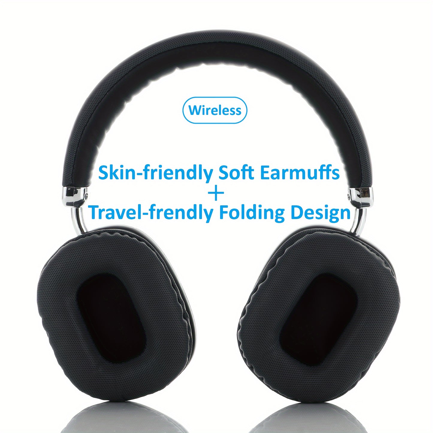 [Christmas Gift] Upgraded High-Quality Wireless Headphones, Lightweight Foldable Earphones with Built-In Microphone, Compatible with 3.5Mm Audio Cable, Travel Work Stereo Laptop Phone, Ios Wireless Gaming Headset, Christmas G