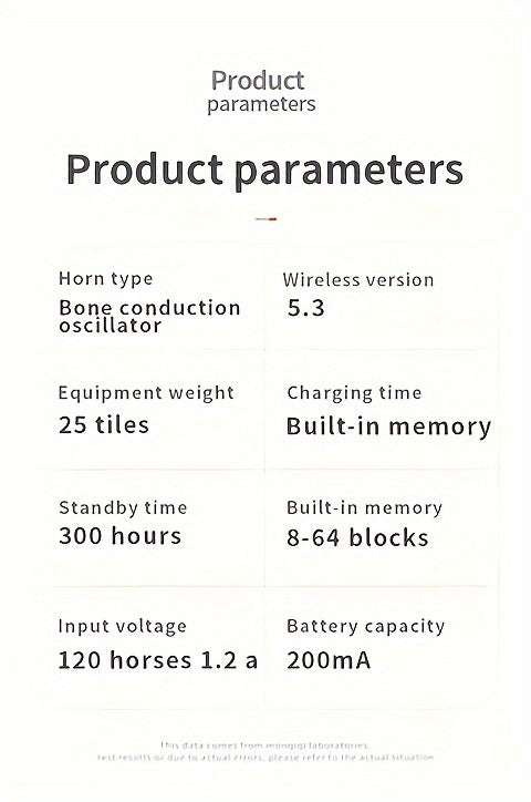 Bone Conduction Wireless Sports Earphones Waterproof Swimming Outdoor Running Exercise Unimpeded Large Capacity 10 Hours High Endurance The First Choice For Sports Enthusiasts