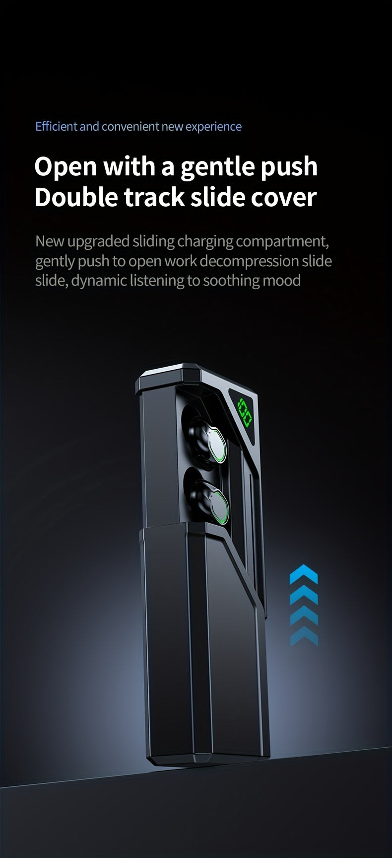 800 mAh Large-capacity Wireless Earphones Wireless Earbuds Ultra-clear Sound Quality Touch Control Can Provide Rechargeable Gaming Headphones Low-latency Sports Headphones Earbuds Suitable For All Wireless Devices Suitable Fo