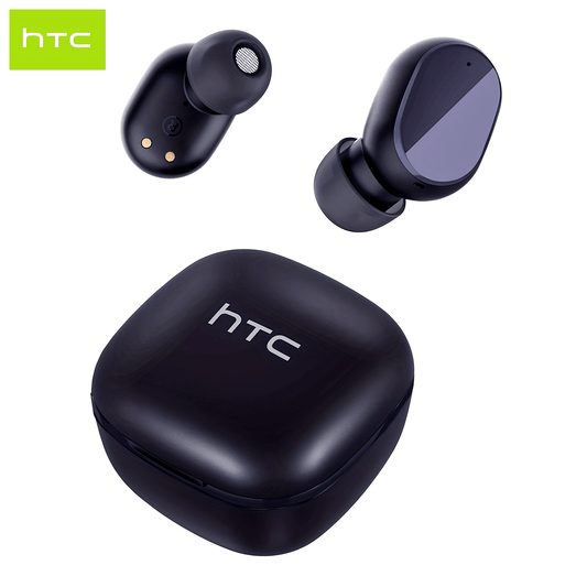 HTC True Wireless Earbuds 6 Stereo Earphones, In Ear Headphone With Transparent Charging Case, Built-in Microphone/Touch Control For Calling, Running